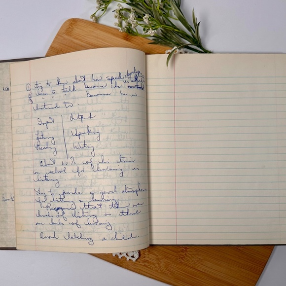 Vintage 1950s–60s Student’s MSS Book ✒️ Handwritten Notes + Blank Pages - Picture 6 of 8